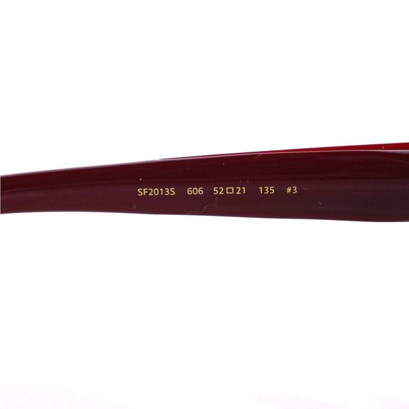 Salvatore Ferragamo Rectangle Sunglasses - Burgundy / Red - NWT - Picture 7 of 10